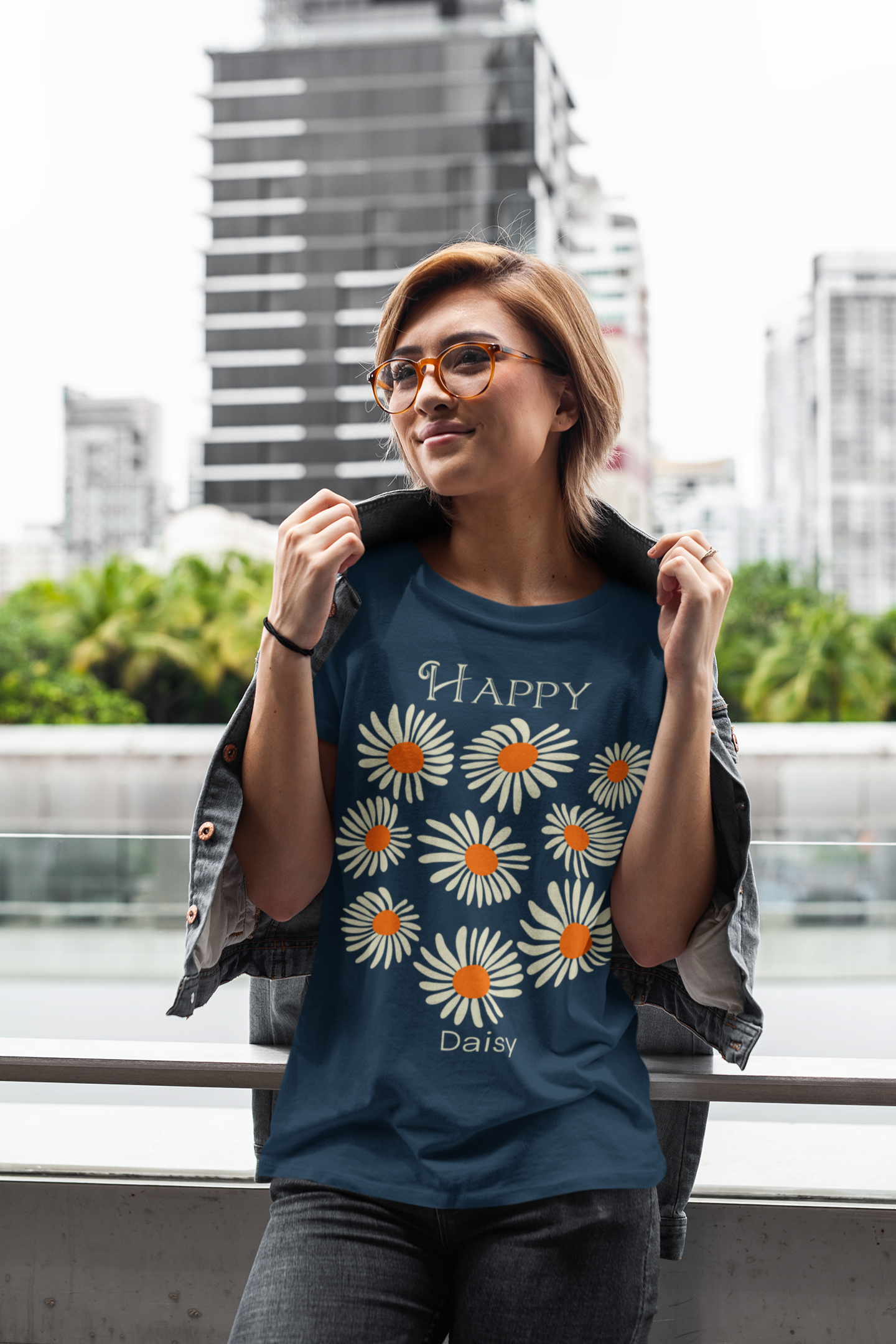 Happy daisies print voor