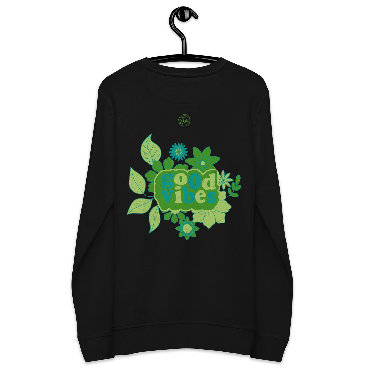 Good Vibes green print achter