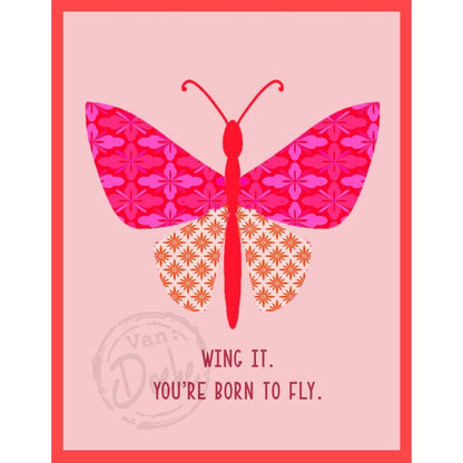 Illustratie Ansichtkaart –BUTTERFLY- Van Doeke