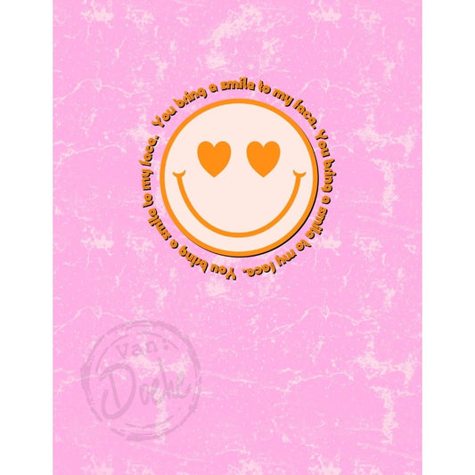 Illustratie Ansichtkaart –SMILE- Van Doeke (kopie)