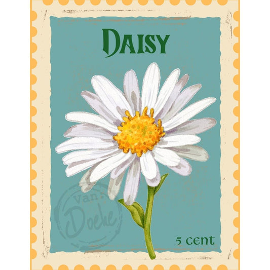 Illustratie Ansichtkaart –DAISY- Van Doeke