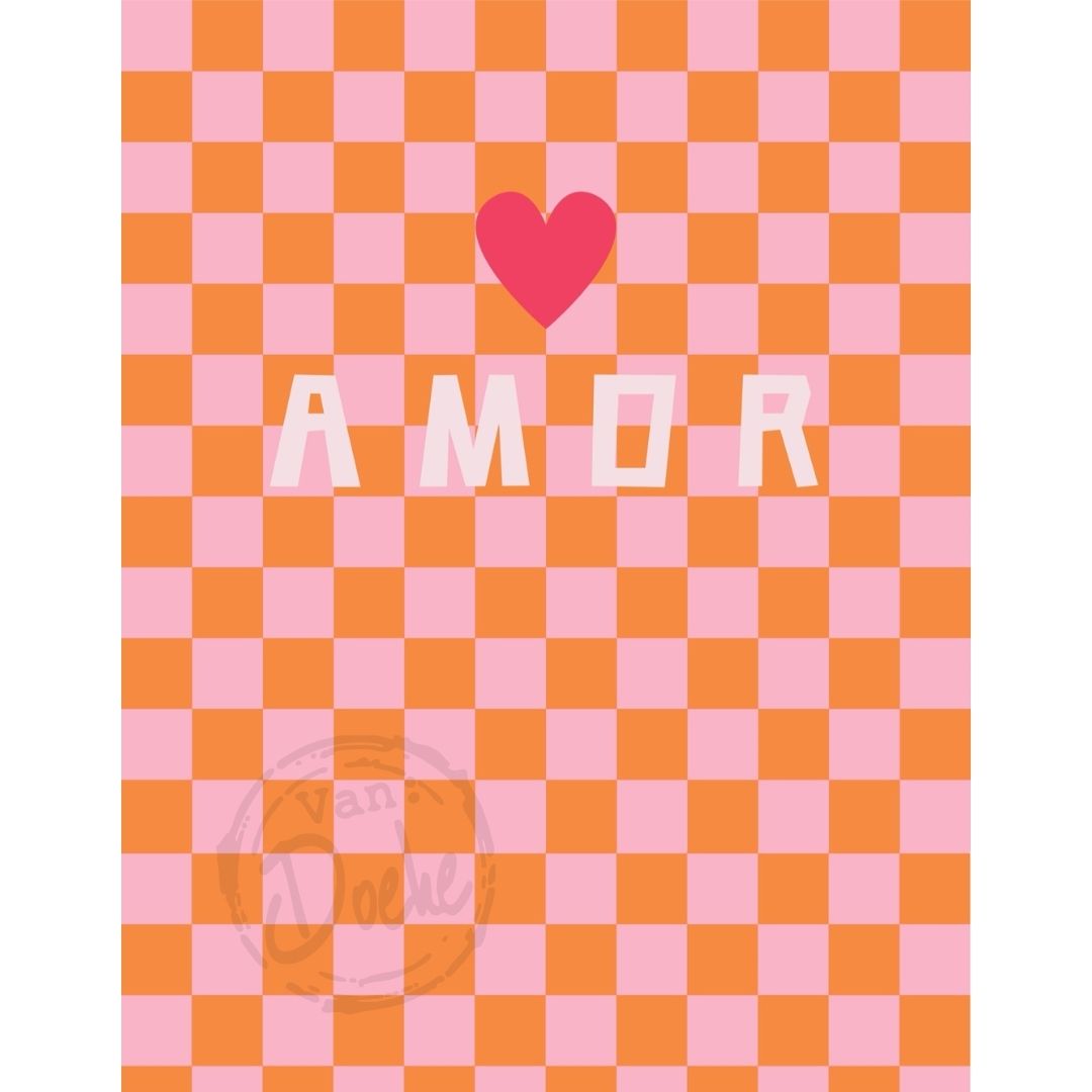Illustratie Ansichtkaart –AMOR- Van Doeke