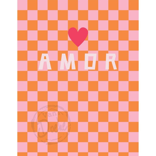 Illustratie Ansichtkaart –AMOR- Van Doeke