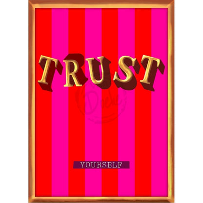 Illustratie Ansichtkaart –TRUST- Van Doeke