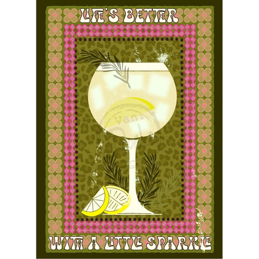 Illustratie Ansichtkaart –GIN- Van Doeke