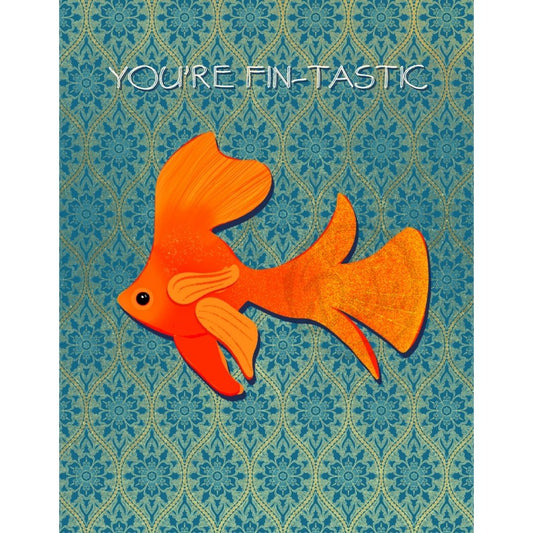 Illustratie Ansichtkaart –`GOLDEN FISH- Van Doeke