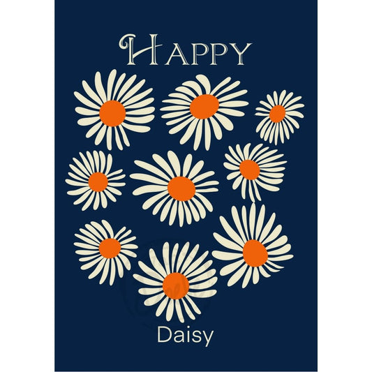 Illustratie Ansichtkaart –HAPPY DAISY- Van Doeke
