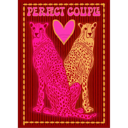 Illustratie Ansichtkaart –PERFECT COUPLE- Van Doeke