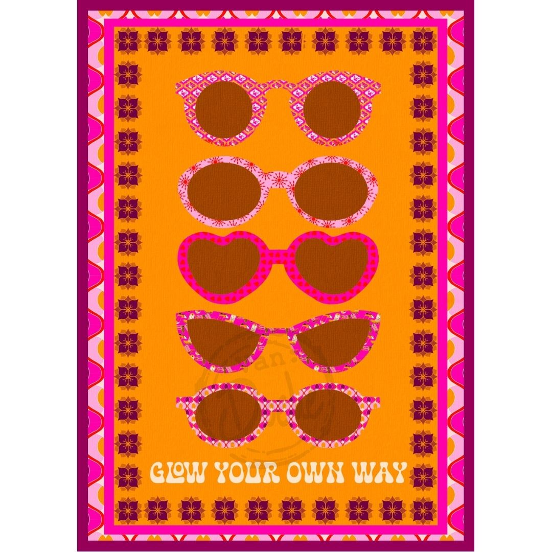Illustratie Ansichtkaart –GLASSES- Van Doeke