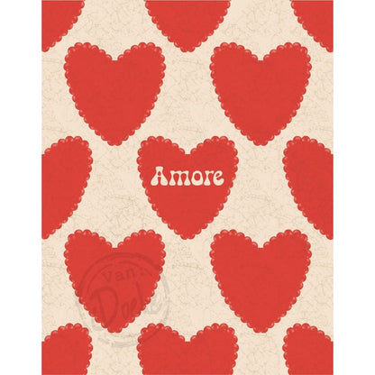 Illustratie Ansichtkaart –AMORE- Van Doeke