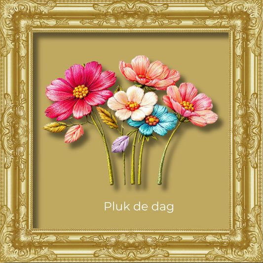 Tegeltje "Pluk de dag" met kader