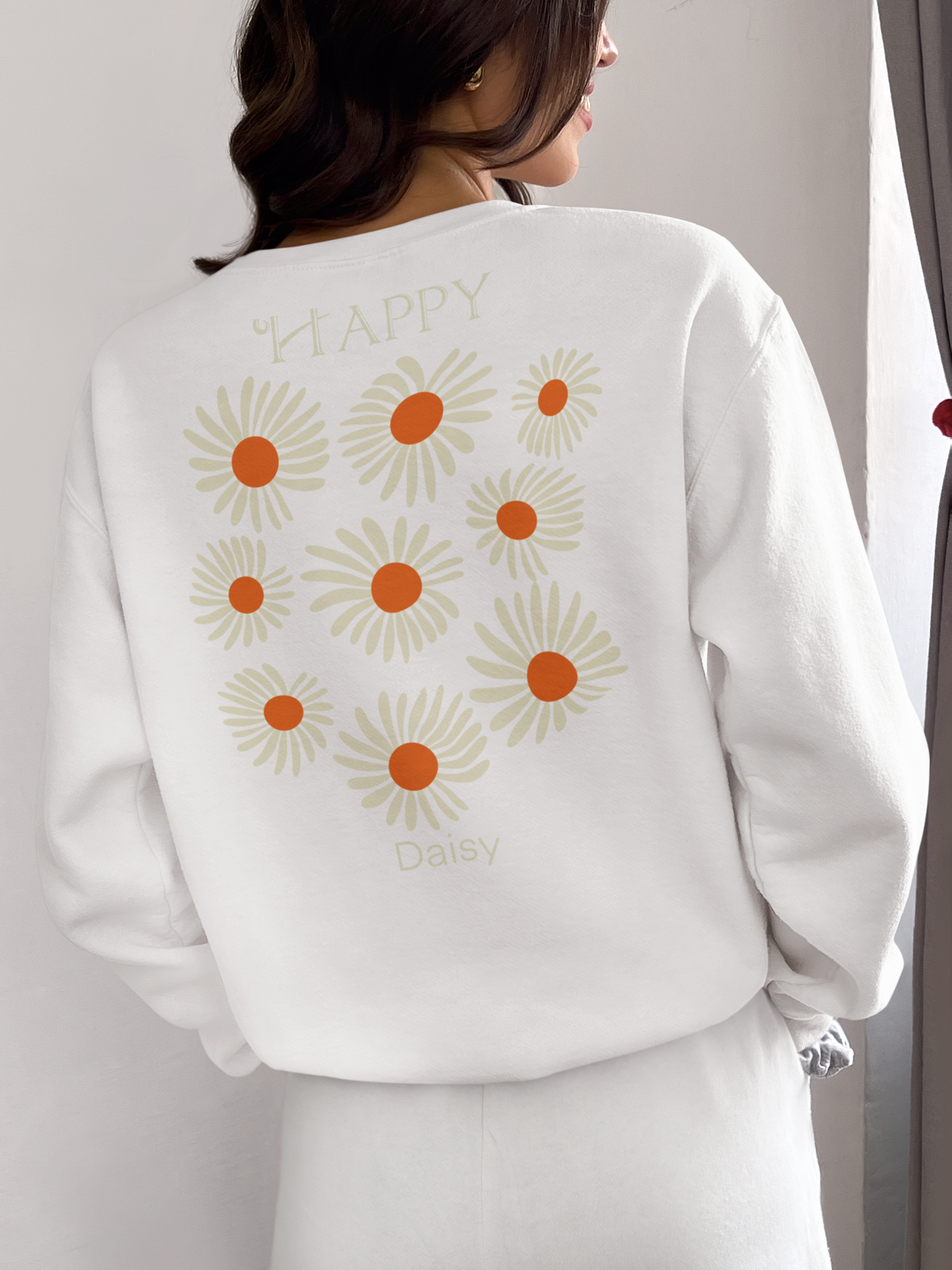 Happy daisies print achter