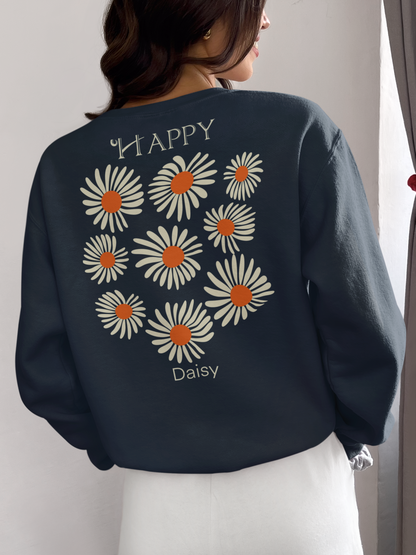 Happy daisies print achter