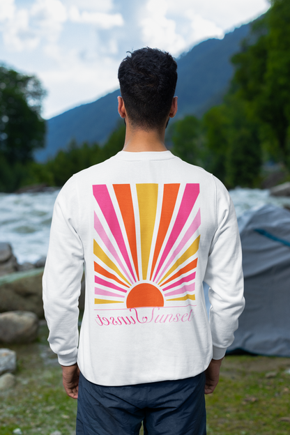 Sunset print achter