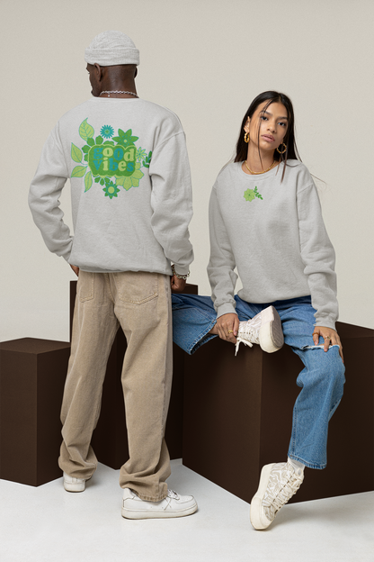 Good Vibes green print achter